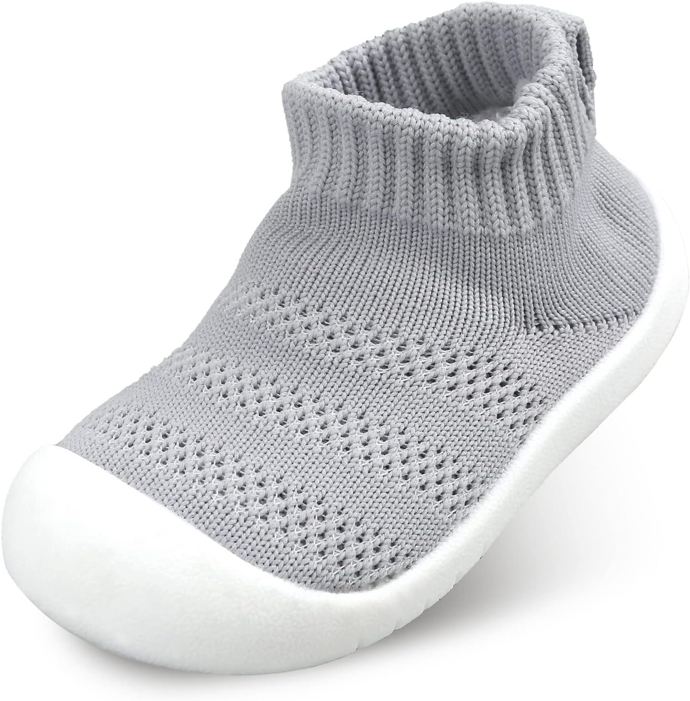 Baby Boy Girl Sneakers Toddler Infant First Walking Shoes Non-Skid Indoor Baby Sneakers Soft Sole Non Slip Cotton Mesh Breathable Lightweight Baby Shoes