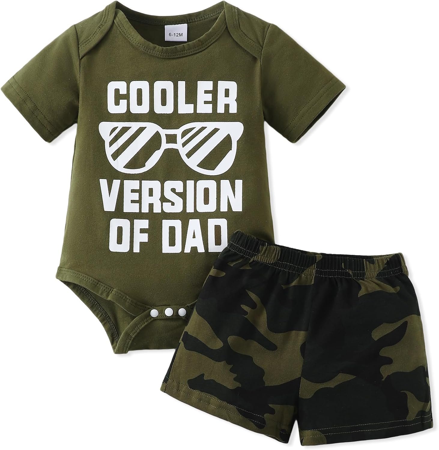 NZRVAWS Newborn Baby Boy Clothes Letter Printed Romper Shorts t Outfits Camo Clothing Set 0 3 6 9 12 Months
