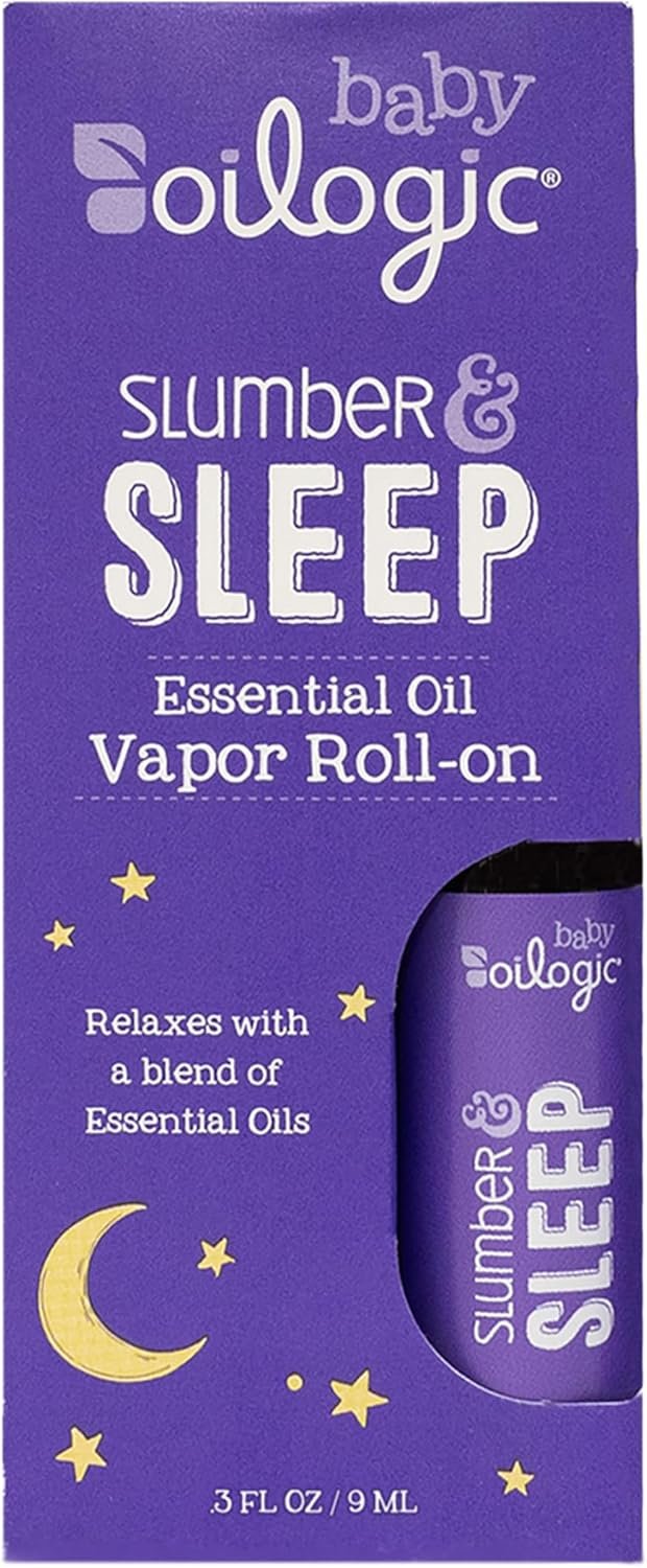 Oilogic Slumber & Sleep Roll-On Essential Oil for Babies & Toddlers – Gentle Aromatherapy Essential Oils, Mess-Free Comfort & Wellness Blends – Pediatrician-Tested Safe for Baby, .3 Fl Oz