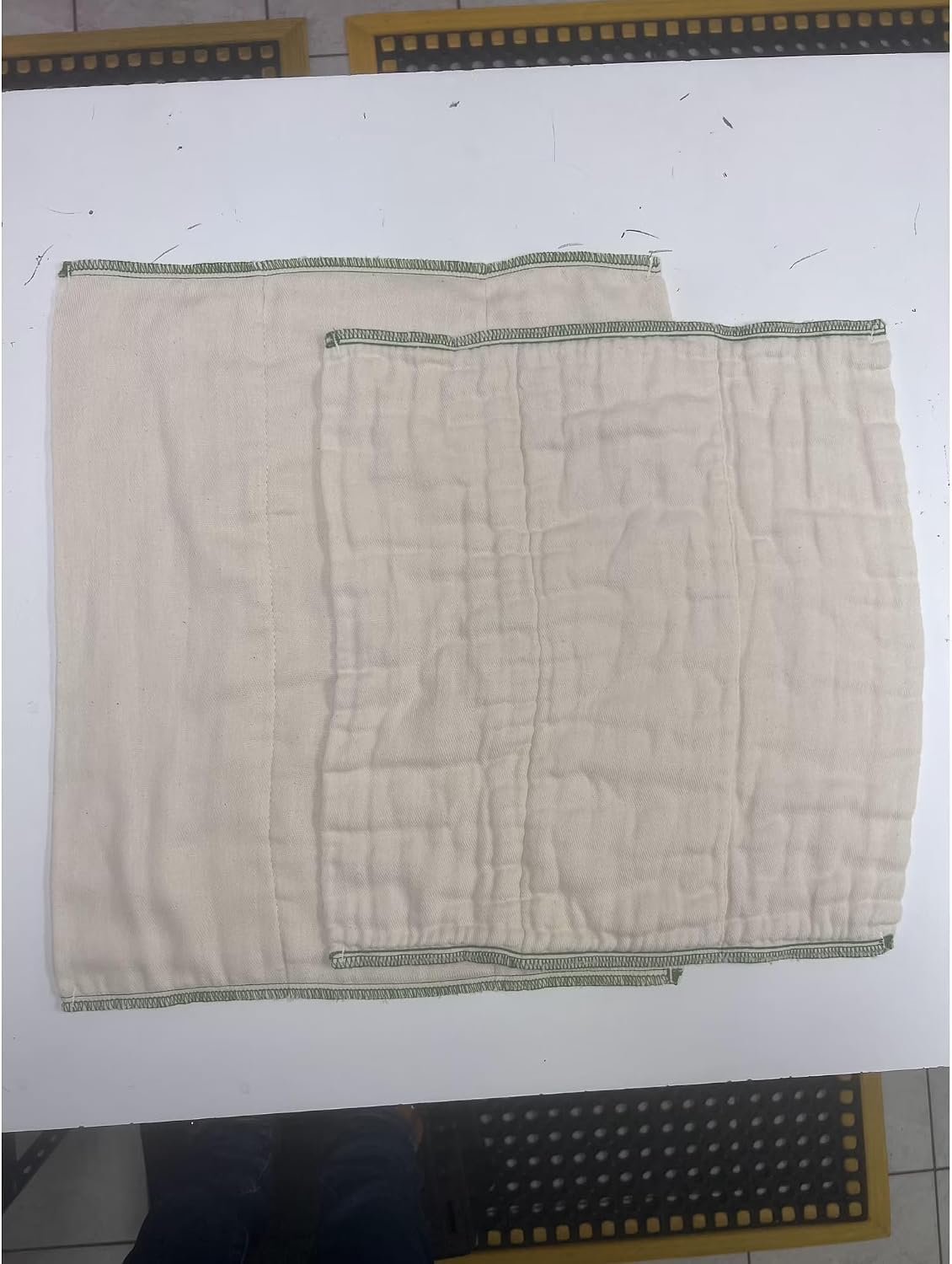 Geffen Baby Organic Cotton Cloth Diaper Prefolds – 6 Pack | Prefold Cloth Diapers | Reusable Diaper Inserts, 4x8x4 Medium (14×17) | Soft & Absorbent for Baby – Lush Meadow