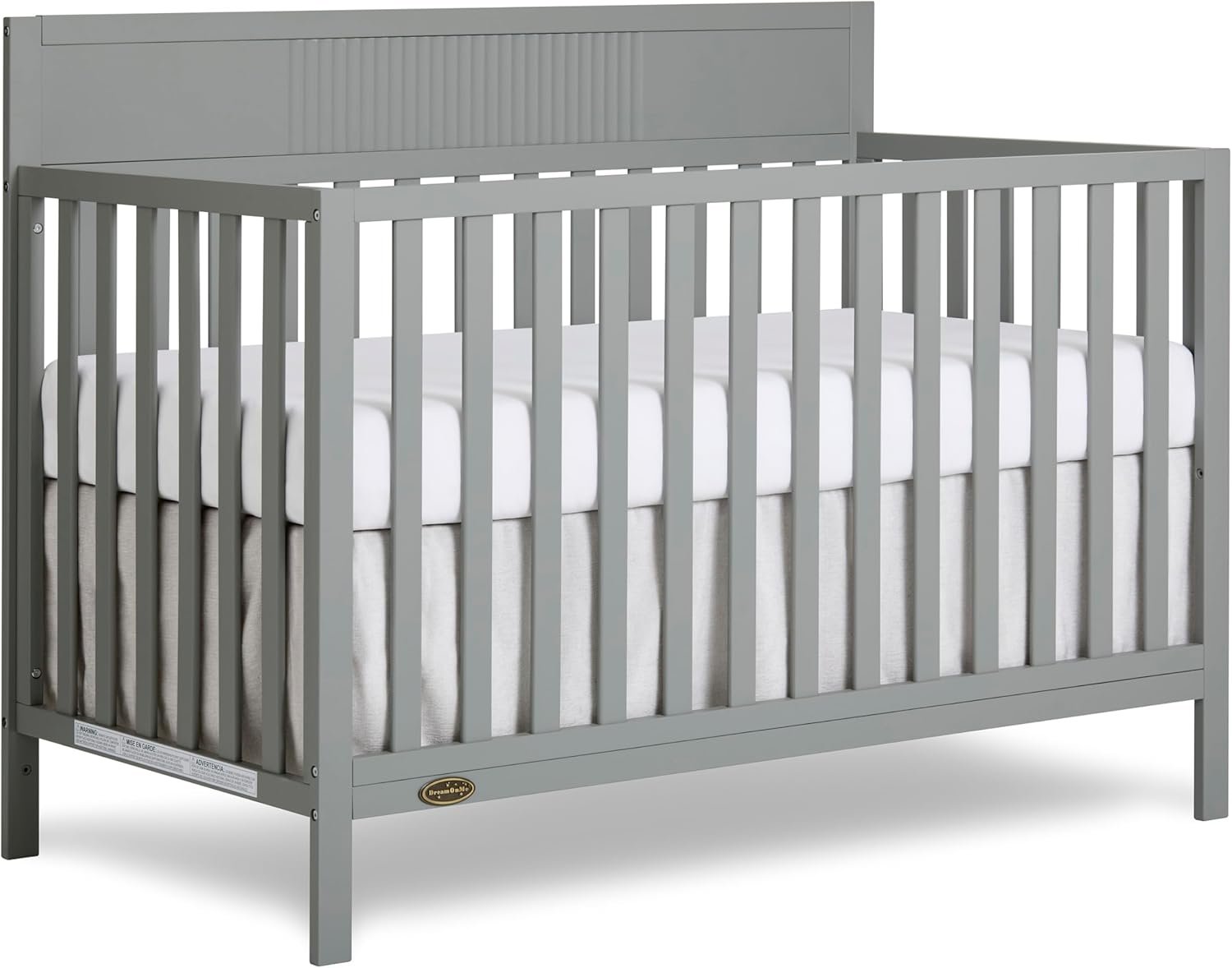 Dream On Me Ivy 5-in-1 Convertible Full-Size Baby Crib in Seagrass, GreenGuard Gold & JPMA Certified, 3 Mattress Heights, Converts to Toddler, Day & Full-Size Bed, Safe & Stylish Nursery