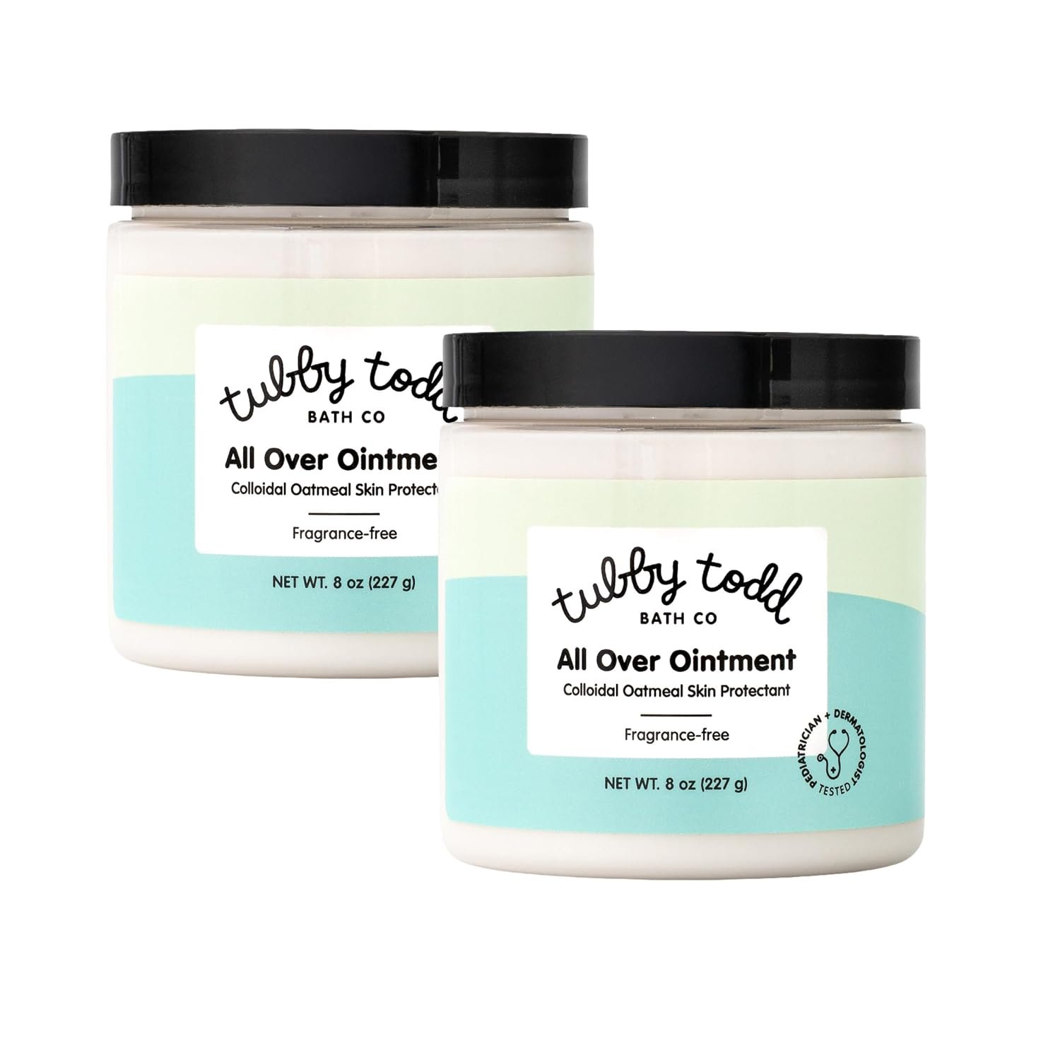 TUBBY TODD All Over Ointment Baby Eczema Cream, Everyday Multi-Purpose Baby Skin Relief Cream, Sensitive and Dry Skin, Rash & Irritation – Steroid & Gluten Free, Fragrance-Free, 8 oz, 2 Pack