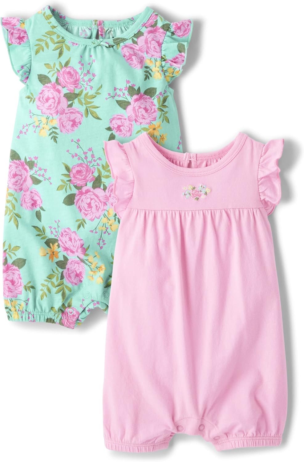 The Children’s Place Baby Girls’ And Toddler Everyday Summer Rompers