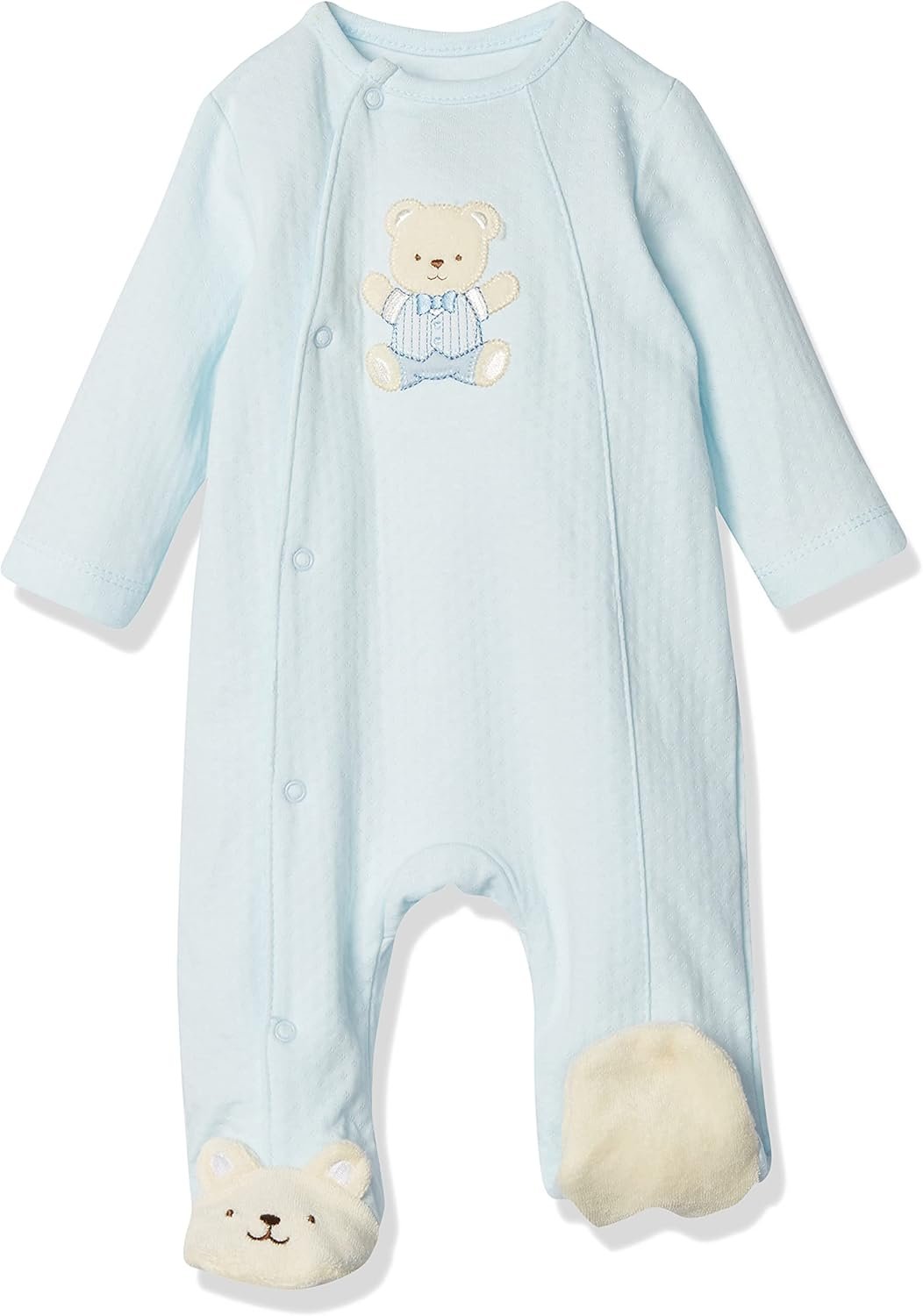 Little Me Clothes for Baby Boys’ 100% Cotton Scratch-Free Tag Footie Sleeper