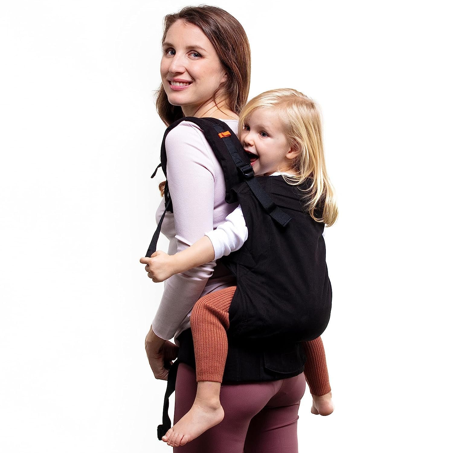 Beco Toddler Carrier with Extra Wide Seat, 100% Cotton – Front-Carry & Backpack Style – Lightweight & Ergonomic Sling Carrier for Children (24-48 Months) – Metro Black