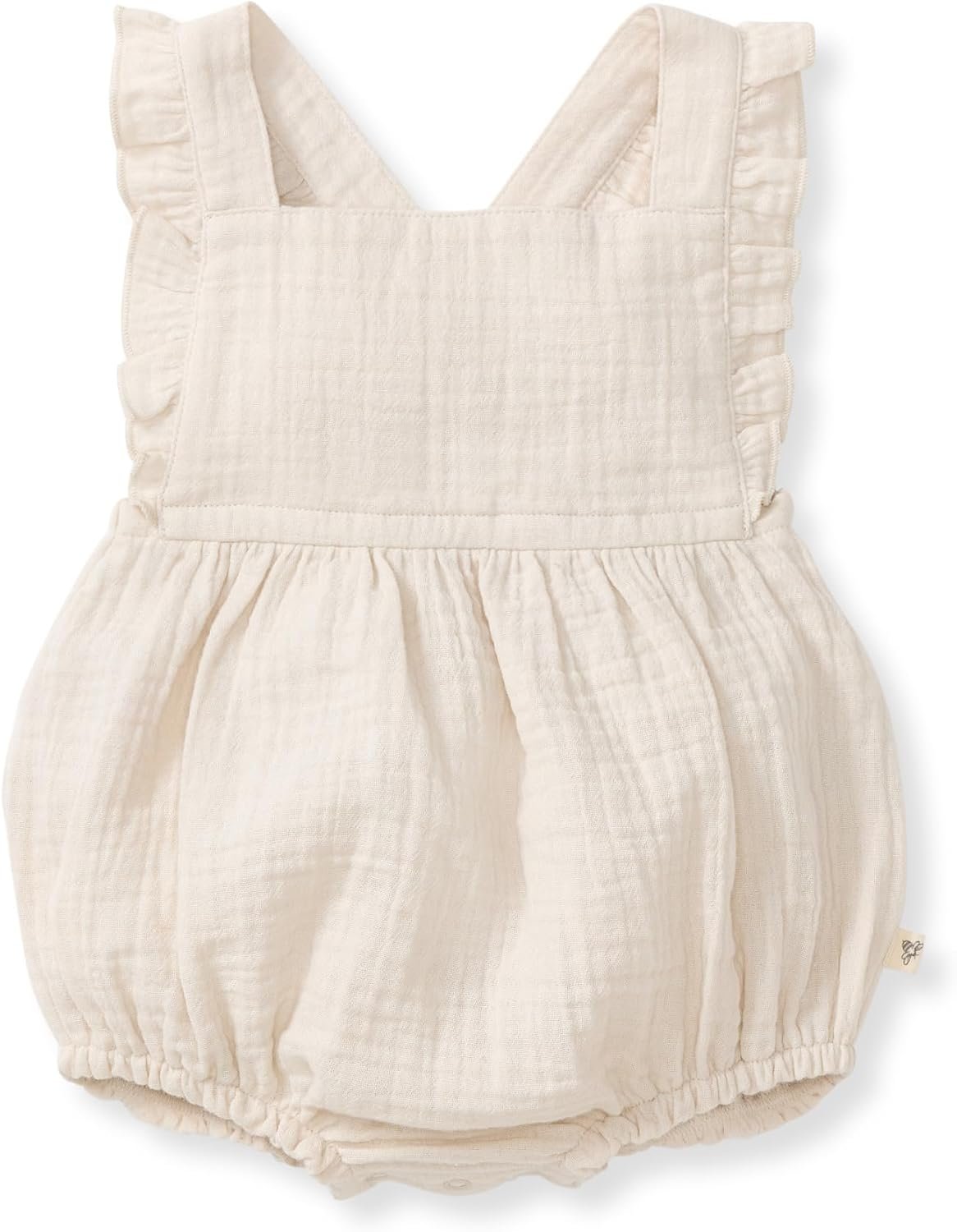 Burt’s Bees Baby Girls Bubble Romper, 100% Organic Cotton One-piece Shortall and Layette Girl Outfit