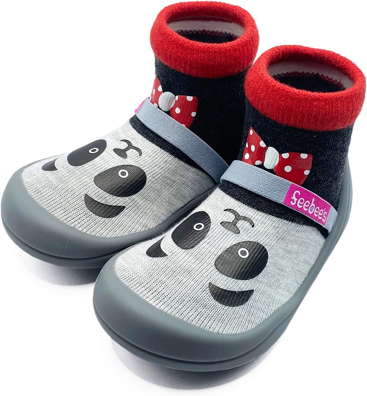 Feebee’s Baby Sock Shoes Baby Walking Shoes Infant Non-Slip Lightweight Slippers with Soft Rubber Sole Baby Boys Girls Slip On Sneakers