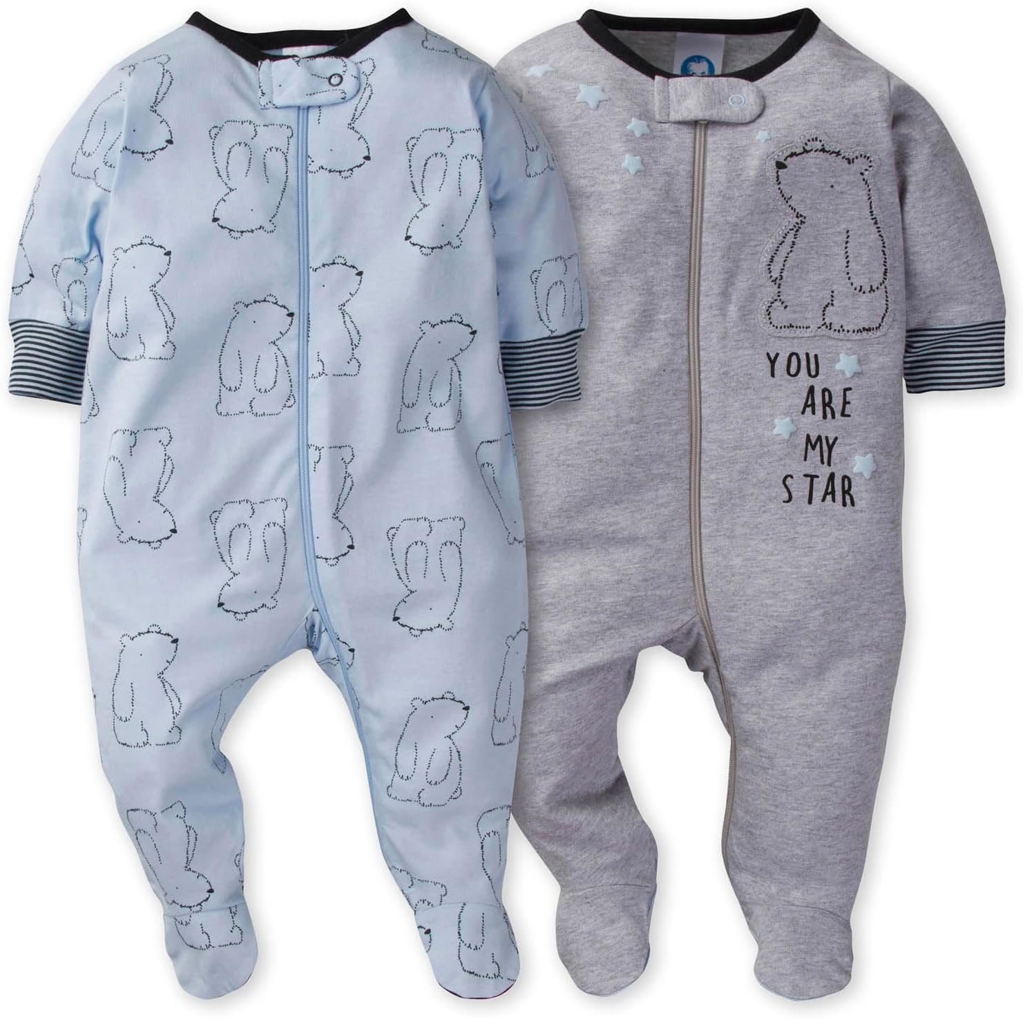 Gerber Baby Boys’ 2-Pack Sleep ‘N Play Pajamas