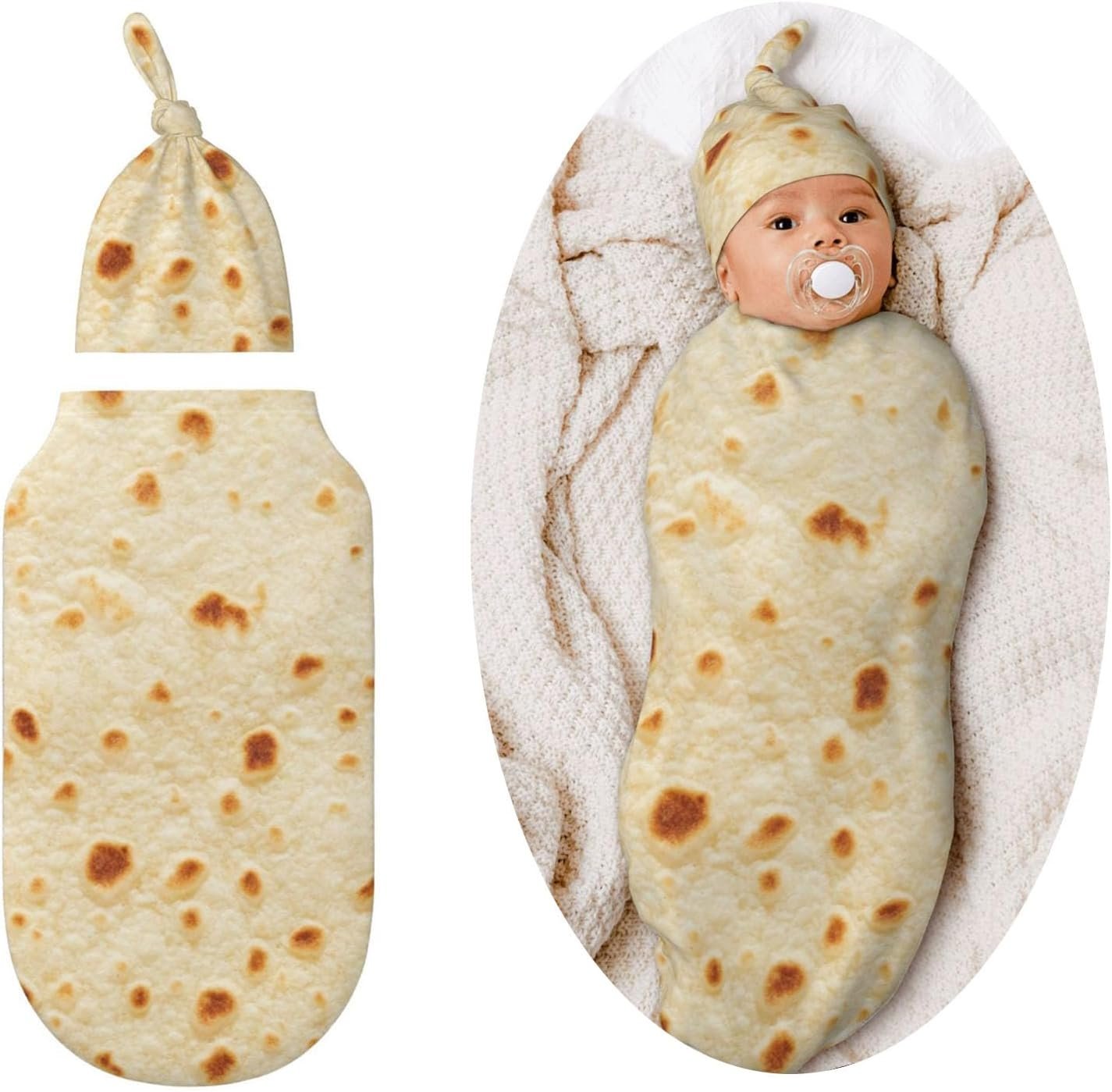 Tortilla Swaddle Blankets Soft Receiving Blanket Burrito Baby Swaddle Wrap for Baby Girls Boys