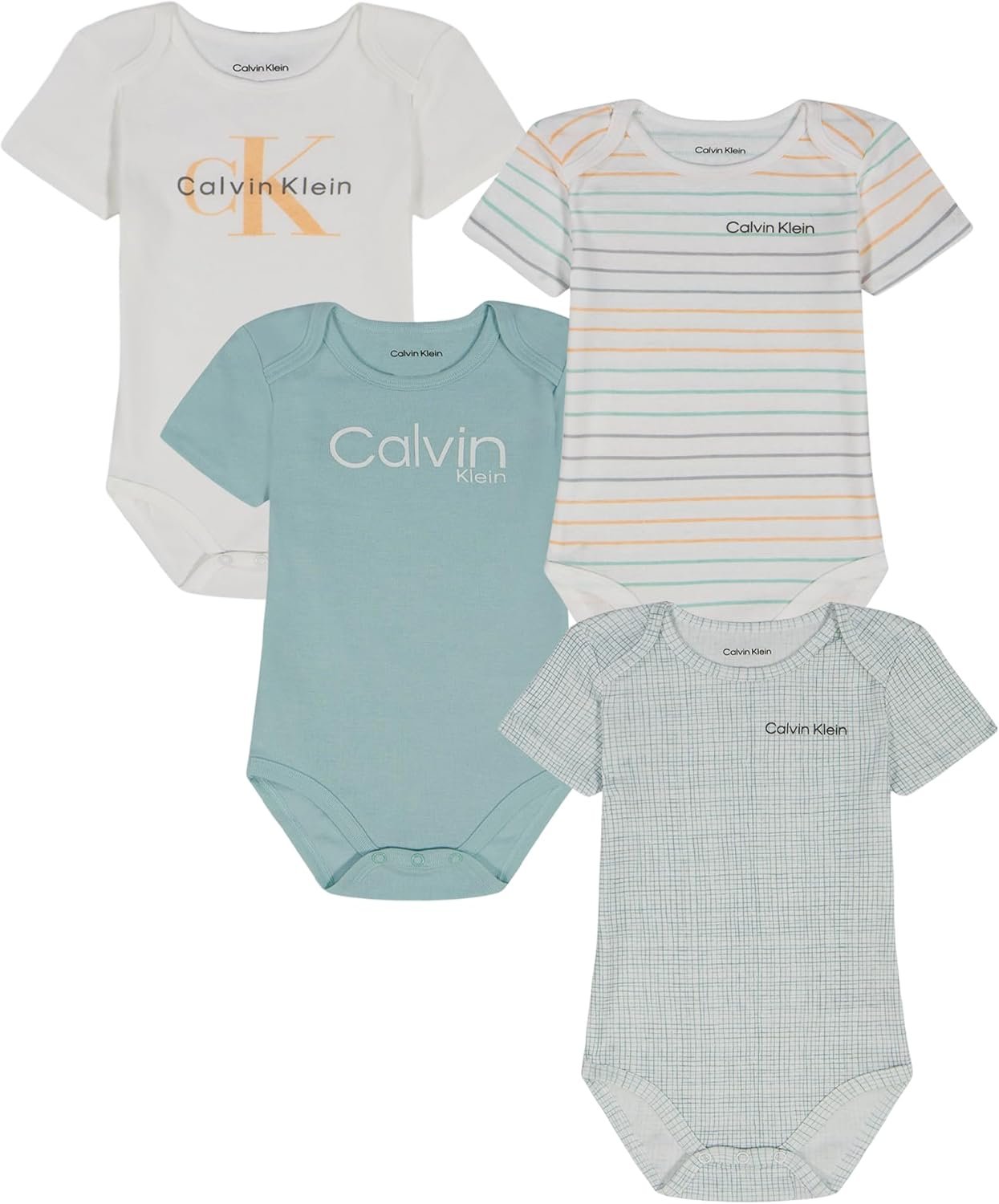 Calvin Klein baby-boys 4 Pack Bodysuit