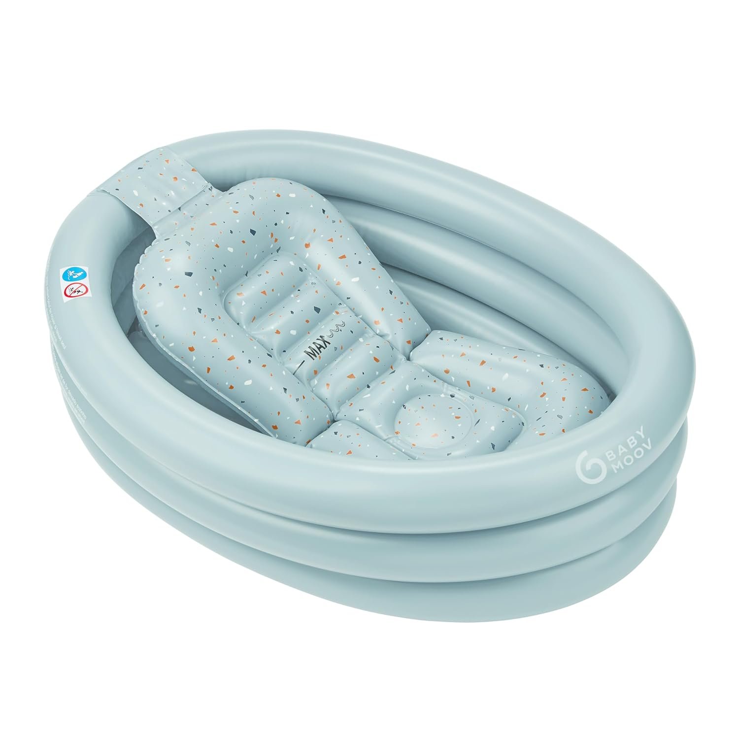 Babymoov Inflatable Bathtub & Pool – Safe, Portable & Grows with Baby (from 0+ Newborn Insert Included)