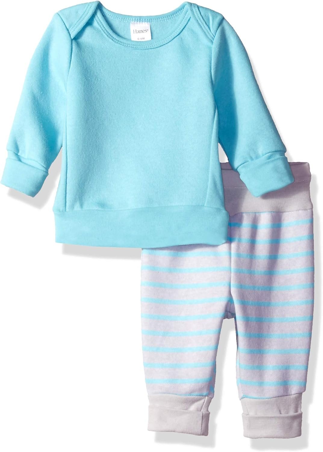 Hanes Ultimate Baby Flexy Adjustable Fit Jogger with Sweatshirt Set
