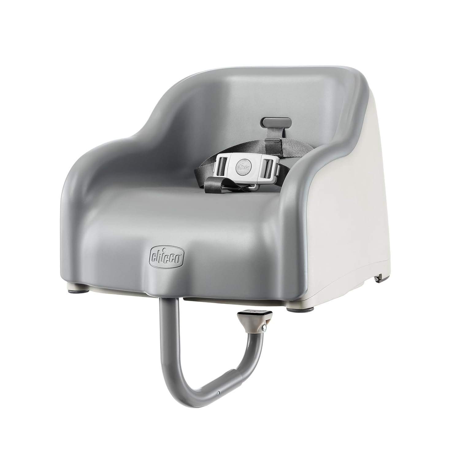 Chicco Cinch Clamping Booster Seat with Quick Set Up, Easy-to-Clean Removable Seat Cushion and 3-Point Harness, Mocha/Grey