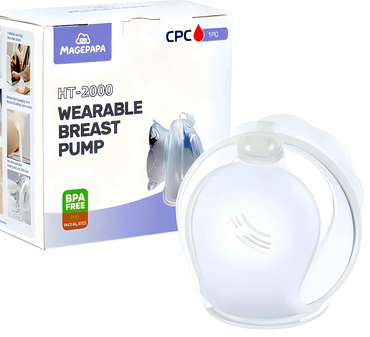Wearable Manual Breast Pump, Hands-Free, Lightweight & Portable Design, Food-Grade Silicone, BPA-Free, Perfect for On-the-Go Nursing Mothers