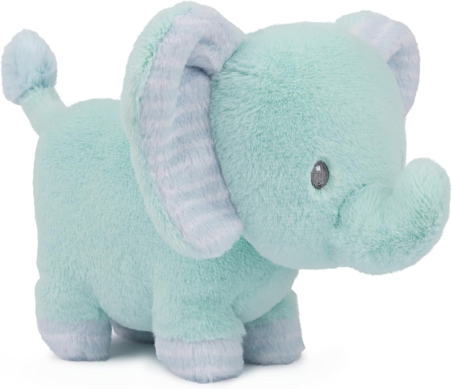 GUND Baby Safari Friends Collection Plush Elephant with Chime, Sensory Toy Stuffed Animal for Babies and Newborns, Teal, 7″