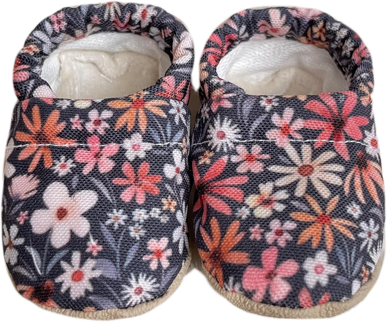 Organic Non-Slip Baby Shoes | First Walker Shoes | Slip On | Rubber Grip Infant Shoes | Lightweight Toddler Shoes Barefoot | Baby Gift | Sock Shoe | Wide Toe Box | Vegan | Recycled | Breathable | Handmade | Stretch| Soft Rubber Sole | New Walker | Flats | Baby Slippers | Baby Boy Shoes | Baby Girl Shoes| Baby Booties | Baby Moccasins | (Nadia)