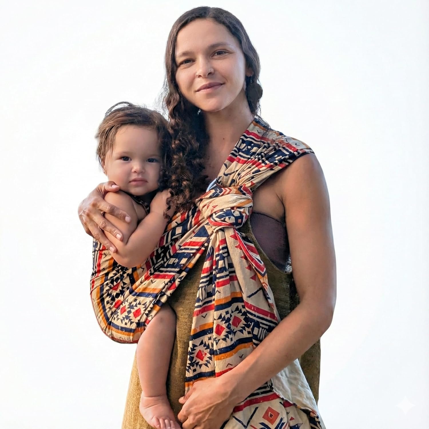 Organic Baby Ring Sling Carrier – Boho Hemp & Eucalyptus Wrap for Newborn to Toddler – Non-Toxic, ASTM-Certified, Ergonomic, Gift Box Included – Sedona Mesa