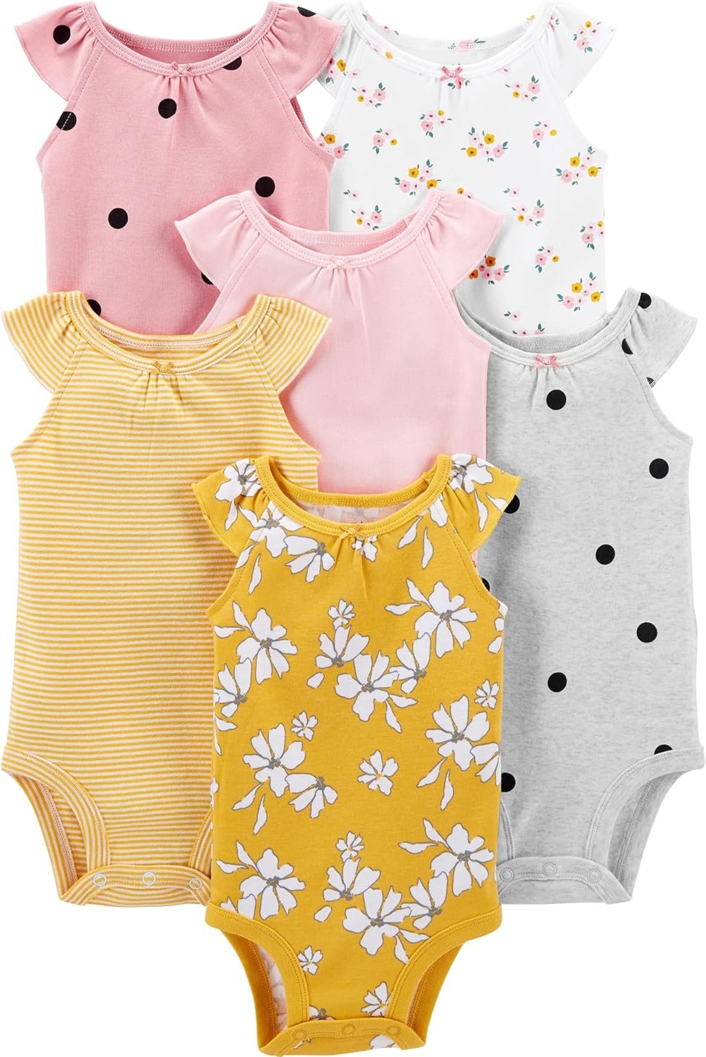 Simple Joys by Carter’s Baby-Girls 6-Pack Short-Sleeve Bodysuit