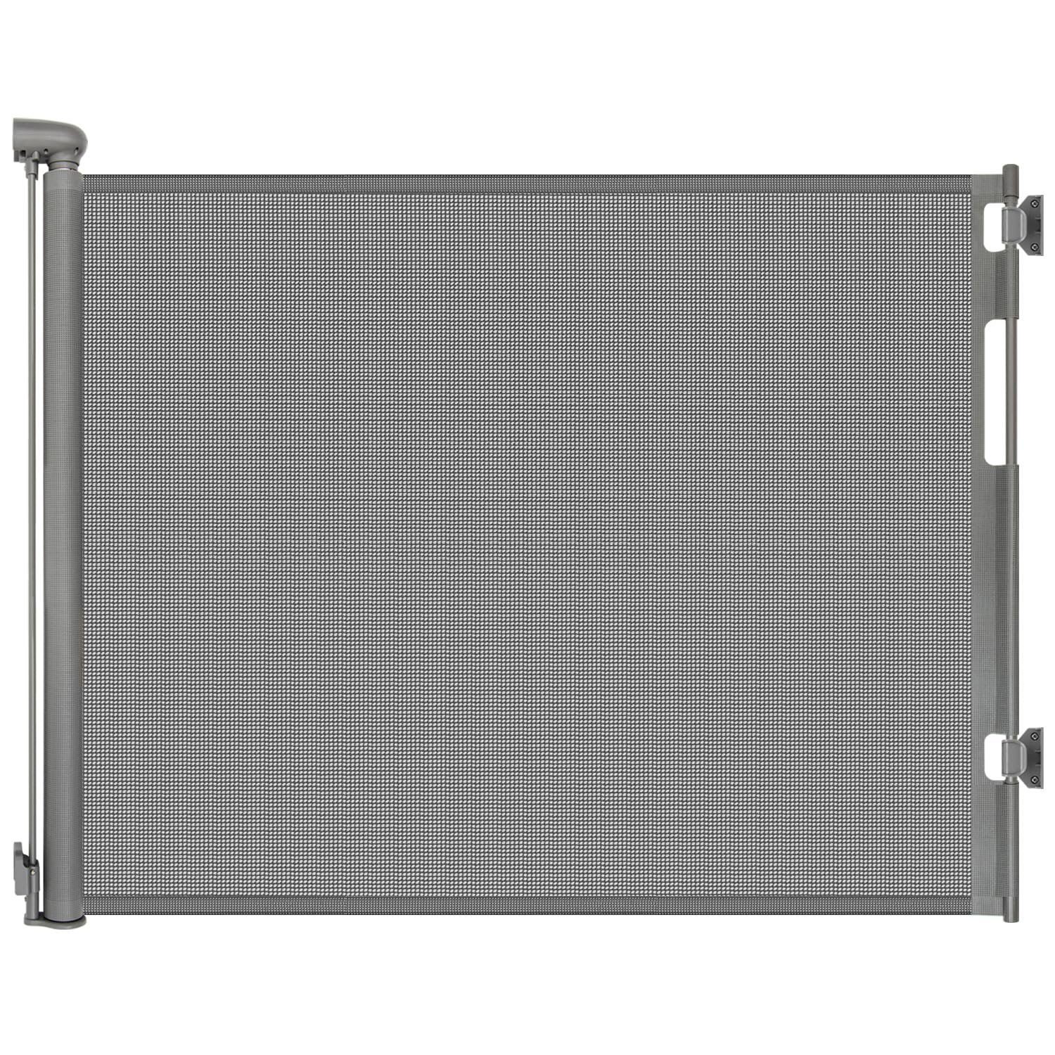 Retractable Baby Gate for Stairs and Doorways, 55″ Wide x 33″ Tall Mesh Dog Gate for Indoor & Outdoor Use, Safety Gate for Babies and Pets, Child Gates for Hallways, Hardware Mounted, Gray