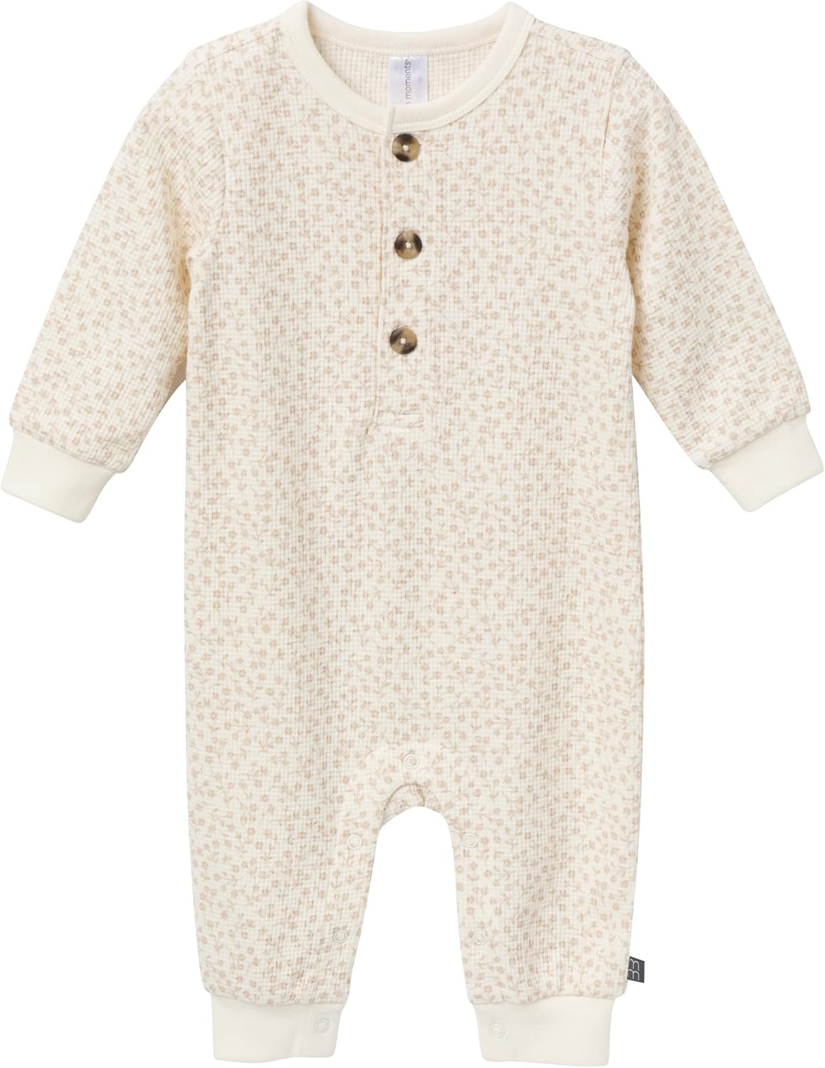 Modern Moments by Gerber Baby Henley Waffle-Knit Romper