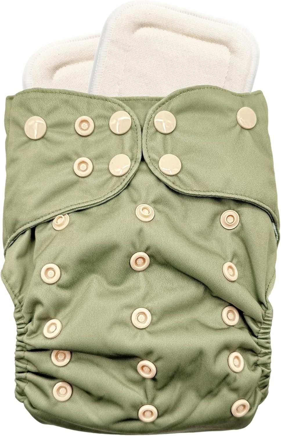 Sprout Pocket Cloth Diaper – Adjustable & Reusable Cloth Diaper with 1 Insert – Soft, Washable, Leakproof (Sage Olive)
