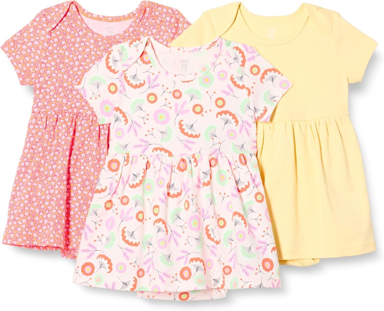 Amazon Essentials Baby Girls’ Short Sleeve Bodysuit Dress, Everyday Dresses