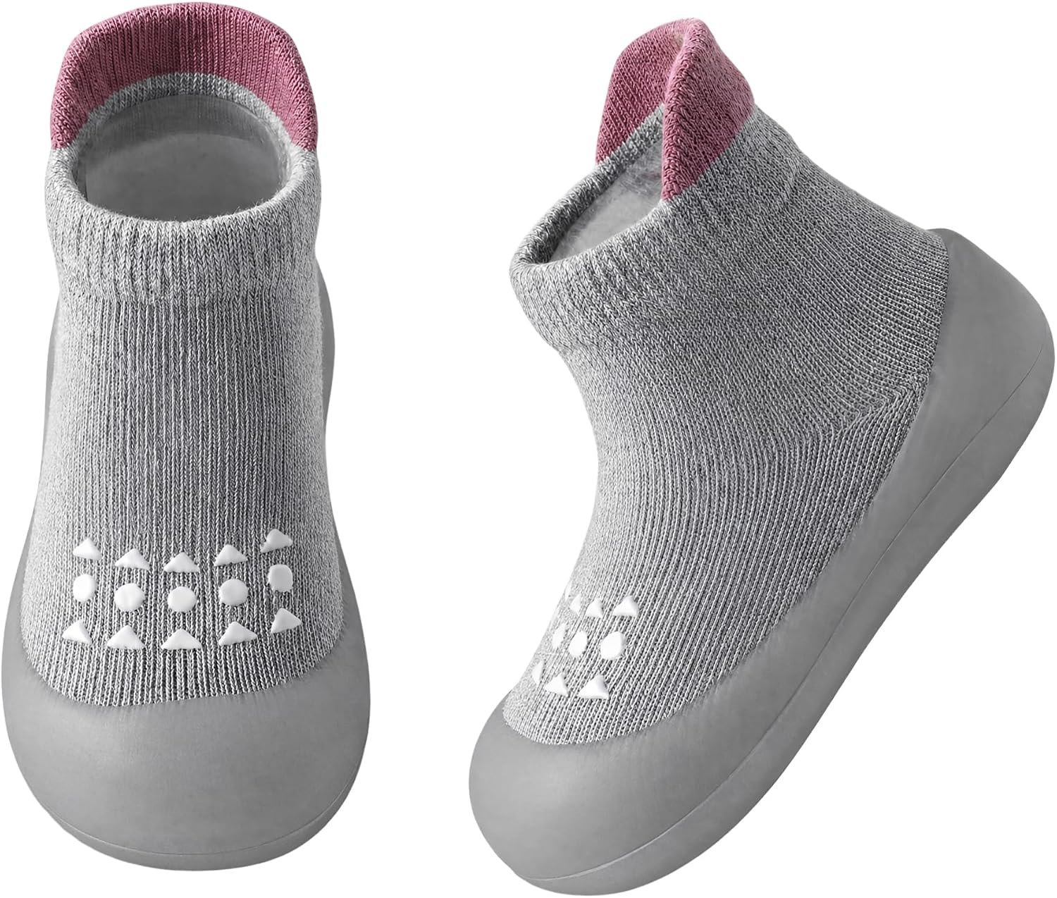 Baby Sock Shoes Toddler Walking Shoes Infant Non-Slip Slippers with Soft Rubber Sole Baby Boys Girls Sneakers