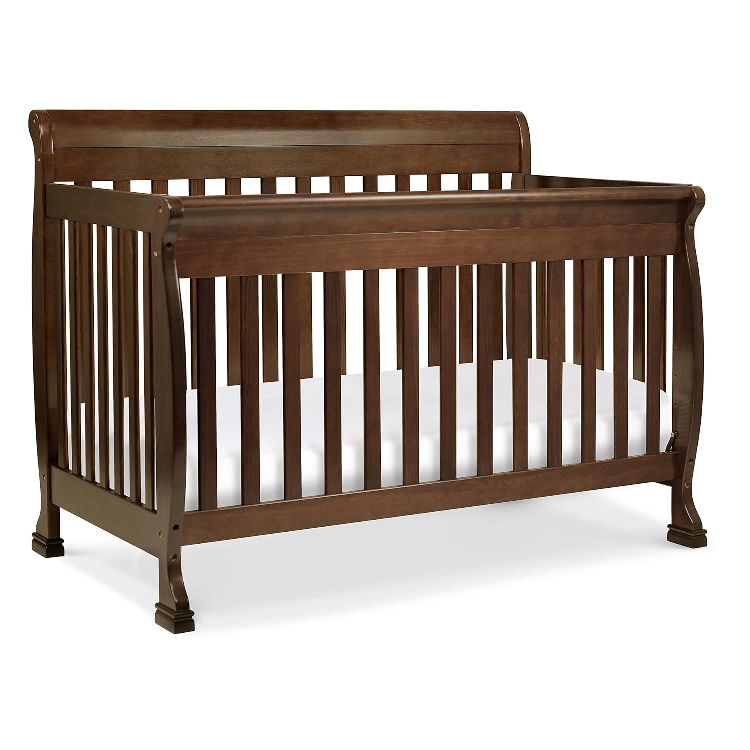 daVinci Kalani 4-in-1 Convertible Baby Crib – Strong, Easy to Assemble GREENGUARD Certified Crib – Convertible to Toddler Bed, Daybed, Full-Size Bed – Four Adjustable Mattress Heights – Espresso