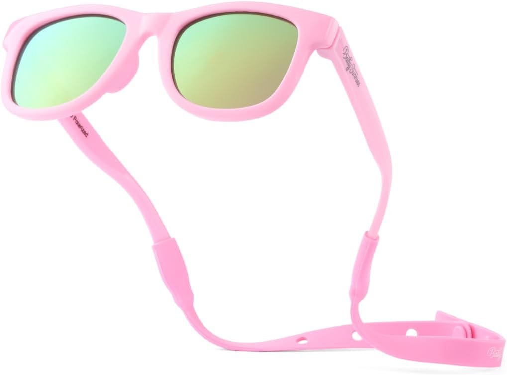 Polarized Baby Sunglasses With Strap – Unbreakable Flexible Infant Sunglasses For Toddlers Newborns 0-24 Months