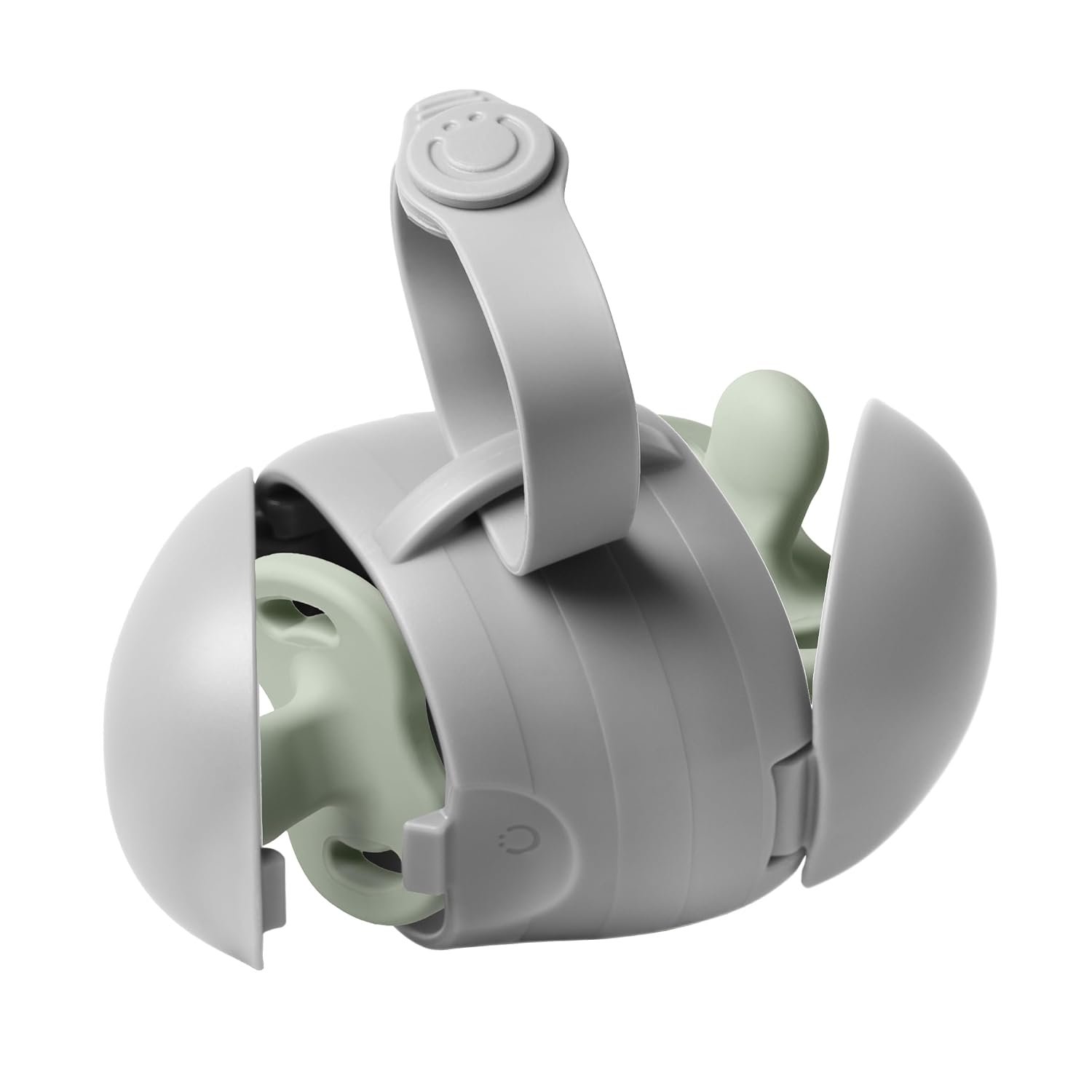 Ubbi On-The-Go Dual Pacifier Holder, Baby Pacifier Case with Strap, Gray | Keeps Pacifiers Clean and Separated, Travel Diaper Bag Accessory for Newborns